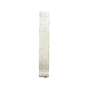 Flax/Seagrass Ribbon L (7.5cmx5M) - White