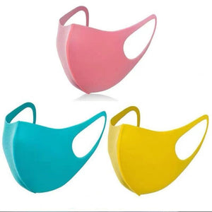 GREEND Polyurethane Mask Coloured 3pcs pack(Pink,Yellow&Blue)