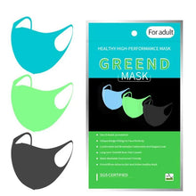 Load image into Gallery viewer, GREEND Polyurethane Mask Coloured 3pcs pack(Blue, Green &amp; Grey)
