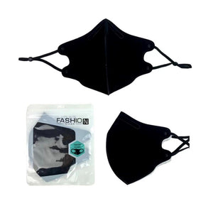 Fabric Cotton Mask 3 Layered - Black