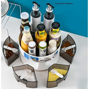 Turntable with Condiment Trays
