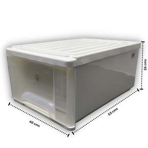 Single Drawer Stackable Large - White