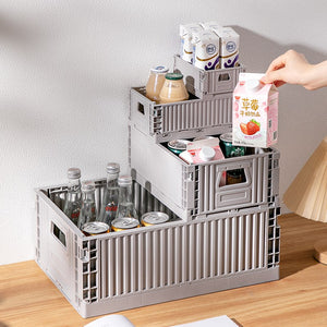Foldable/Collapsible Storage Grey Basket - S