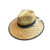 Flax/Seagrass Fishing Hat with black band-56mm